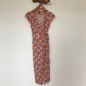 J. Crew Mercantile floral wrap dress